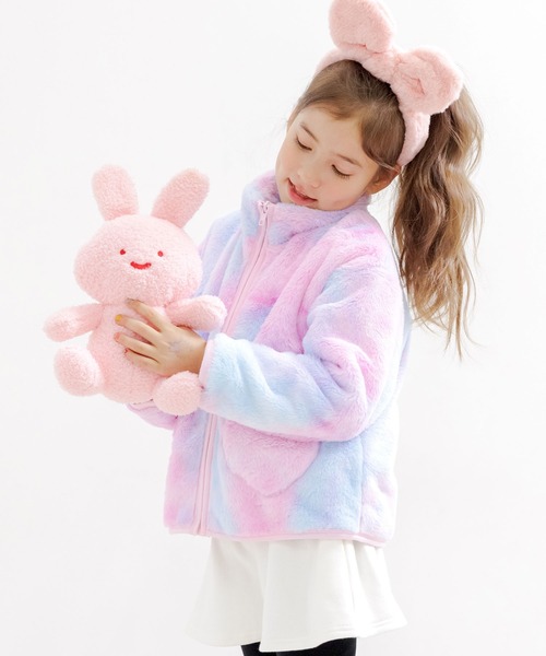 Bee des Bee（ビーデスビー）の「マーブルカラー ハートポケットアウター（その他アウター・キッズ・ピンク系・110cm/140cm/100cm/130cm/120cm/150cm）」の4枚目の写真