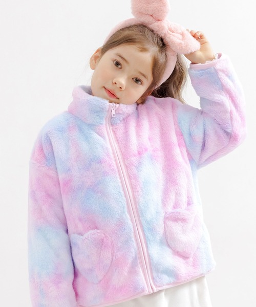 Bee des Bee（ビーデスビー）の「マーブルカラー ハートポケットアウター（その他アウター・キッズ・ピンク系・110cm/140cm/100cm/130cm/120cm/150cm）」の3枚目の写真