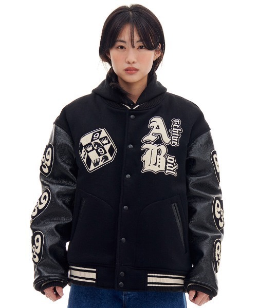 【美品】LHP エルエイチピー オールレザー 羊革 バイカラー スタジャン M L.H.P（エルエイチピー）の「ARCHIVE BOLD/アーカイブ ボールド/CHESS