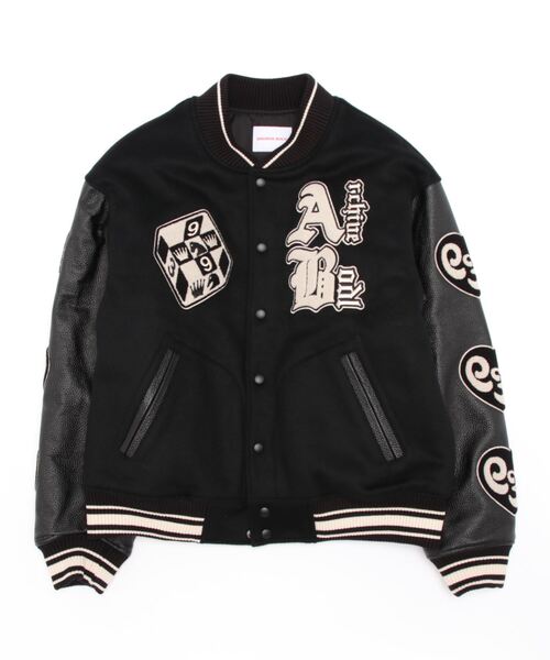 L.H.P(エルエイチピー)の「ARCHIVE BOLD/アーカイブ ボールド/CHESS VARSITY JACKET(スタジャン・レディース・ブラック/ベージュ・M/L)」の10枚目の写真