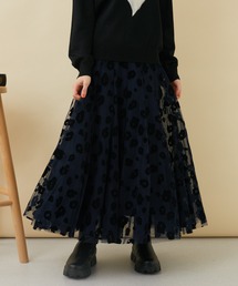 TRANOI.　レオパードチュールスカート