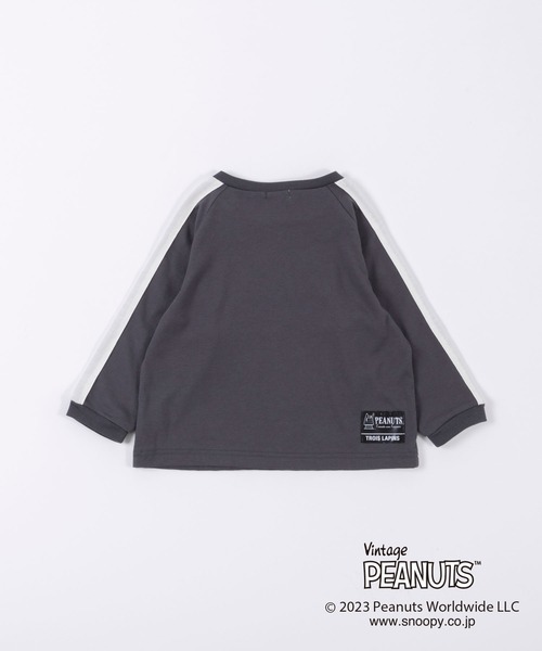 Vintage PEANUTS(ビンテージピーナッツ)の「PEANUTS/スヌーピーコラボ 長袖Tシャツ(80~90)(Tシャツ/カットソー・キッズ・チャコールグレー/オフホワイト・90cm/80cm)」の12枚目の写真