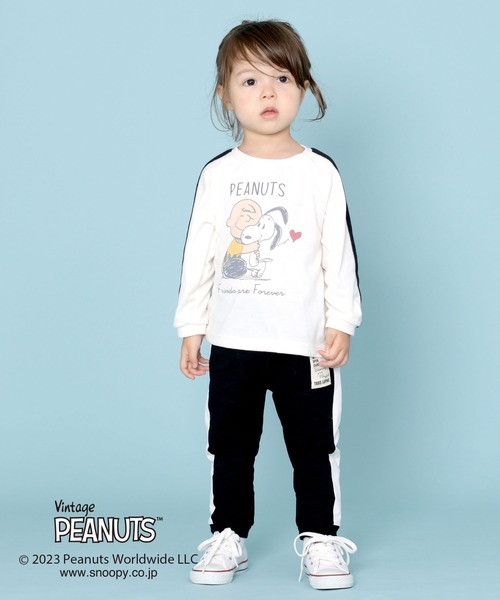 セール】PEANUTS/スヌーピーコラボ 長袖Tシャツ(80～90)（T