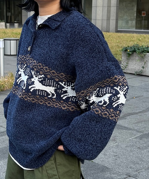 kutir（クティール）の「ベロアモール ノルディックポロニット（ニット