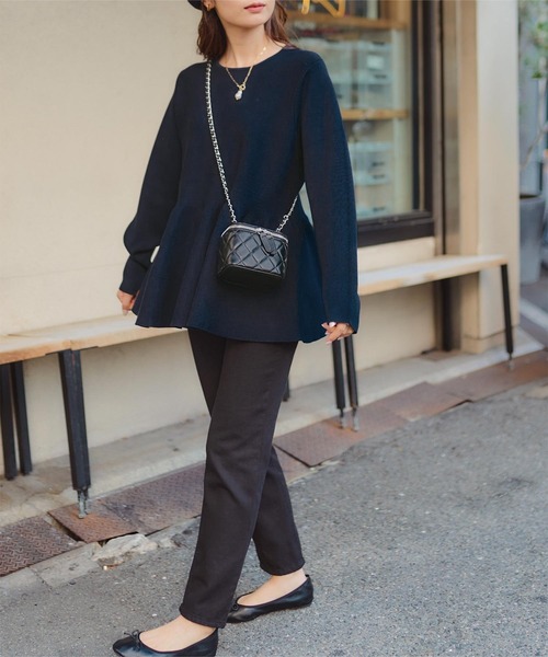 titivate(ティティベイト)の「バックパールデザインニットトップス(ニット/セーター・レディース・ライトベージュ/ライトグリーン/ネイビー/オフホワイト/ブラック・M/L/S)」の11枚目の写真