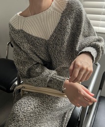 2way changeover melange knit