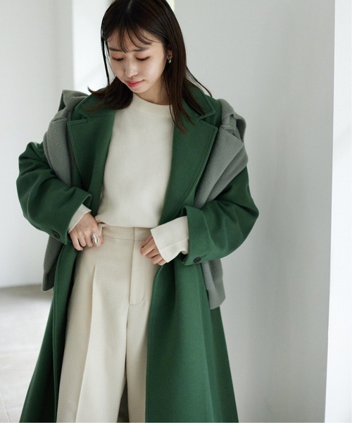 SLOBE IENA(スローブイエナ)の「《追加5》コットンダブルフェイスニット(ニット/セーター・レディース・ホワイト/ライトグレー・FREE)」の13枚目の写真