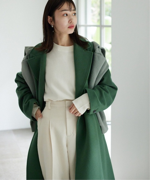 SLOBE IENA(スローブイエナ)の「《追加5》コットンダブルフェイスニット(ニット/セーター・レディース・ホワイト/ライトグレー・FREE)」の14枚目の写真