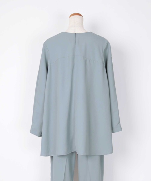 UR'S（ユアーズ）の「Vネックトップス×パンツセットアップ（セットアップ・レディース・ネイビー/ブラック/グレイッシュブルー・S/M/L）」の22枚目の写真