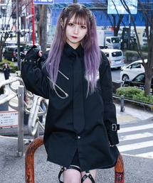 TRAVAS TOKYO（トラバス トウキョウ）の「『TRAVAS TOKYO/トラバス トーキョー』"REVENGE PUNKS" Necktie shirts/ネクタイ付きZIPシャツ（シャツ/ブラウス）」