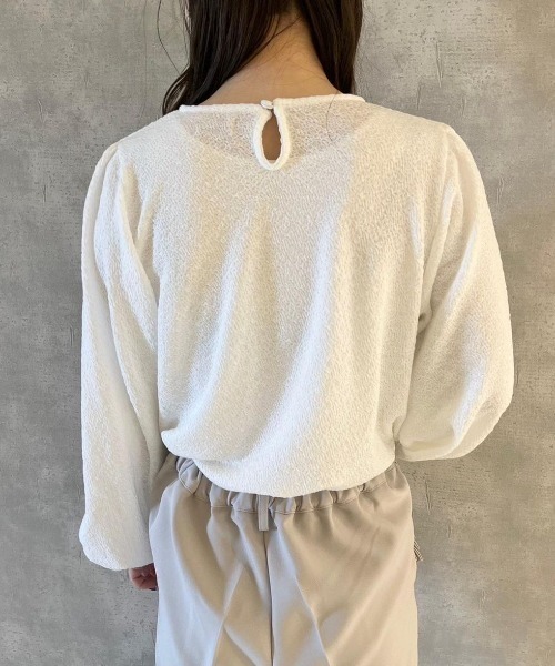 flower（フラワー）の「バンピートップ（Tシャツ/カットソー・レディース・アイボリー/ホワイト・FREE）」の6枚目の写真