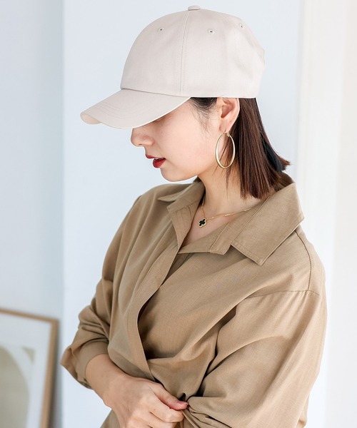 VitaFelice（ヴィータフェリーチェ）の「【完全遮光100％】 綿100％シンプル無地キャップ 接触冷感 選べる3サイズ 深め つば長め（キャップ・レディース・ブラック/アイボリー/ブルーグレー/チャコールグレー/ベージュ/ベージュ系その他/ベージュ系その他2/ネイビー・MEDIUM/SMALL/LARGE）」の9枚目の写真