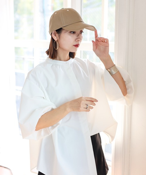 VitaFelice（ヴィータフェリーチェ）の「【完全遮光100％】 綿100％シンプル無地キャップ 接触冷感 選べる3サイズ 深め つば長め（キャップ・レディース・ブラック/アイボリー/ブルーグレー/チャコールグレー/ベージュ/ベージュ系その他/ベージュ系その他2/ネイビー・MEDIUM/SMALL/LARGE）」の15枚目の写真