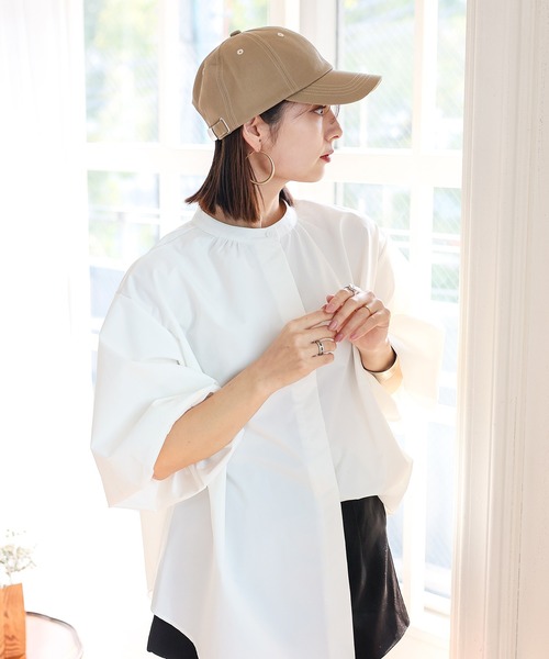 VitaFelice（ヴィータフェリーチェ）の「【完全遮光100％】 綿100％シンプル無地キャップ 接触冷感 選べる3サイズ 深め つば長め（キャップ・レディース・ブラック/アイボリー/ブルーグレー/チャコールグレー/ベージュ/ベージュ系その他/ベージュ系その他2/ネイビー・MEDIUM/SMALL/LARGE）」の16枚目の写真