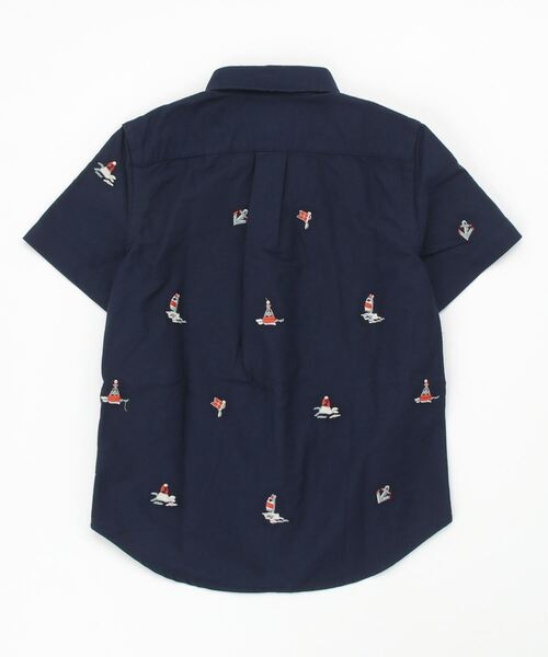 POLO RALPH LAUREN CHILDRENSWEAR(ポロ ラルフ ローレン チルドレンズウェア)の「エンブロイダード コットン ショートスリーブ シャツ(シャツ/ブラウス・キッズ・ネイビー系1・S/M/L/XL)」の4枚目の写真