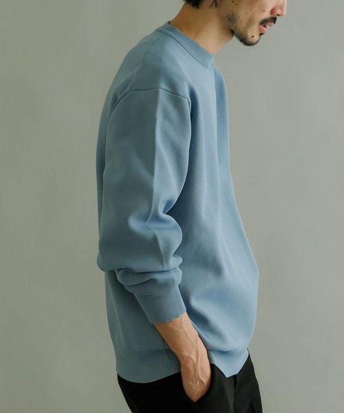 URBAN RESEARCH（アーバンリサーチ）の「SOLOTEXニットプルオーバー（ニット/セーター・メンズ・チャコールグレー/ライトブルー/ベージュ・MEDIUM/LARGE）」の14枚目の写真