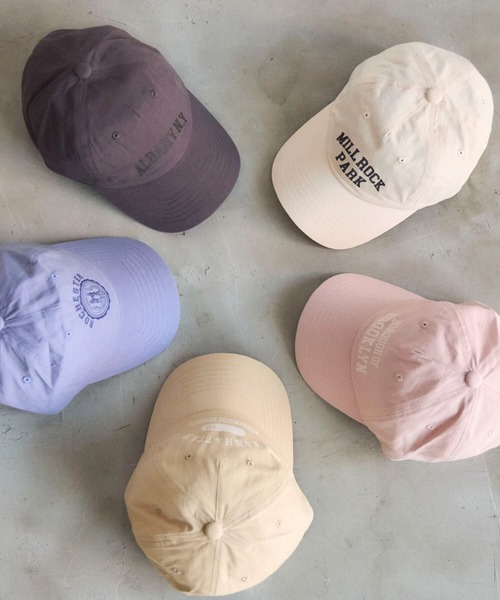 Green　Parks（グリーンパークス）の「・ロゴptCAP（キャップ・レディース・ピンク/アイボリー/チャコールグレー/ブルー/ベージュ・FREE）」の7枚目の写真