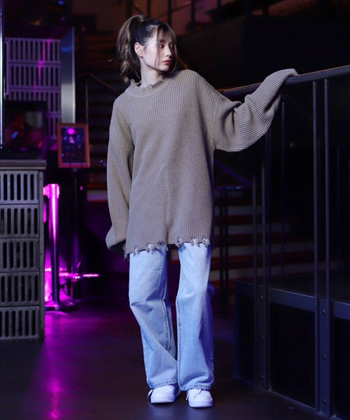 G.O.C（ジーオーシー）の「長袖ニット（ニット/セーター・メンズ・グレイッシュベージュ・LARGE）」の6枚目の写真