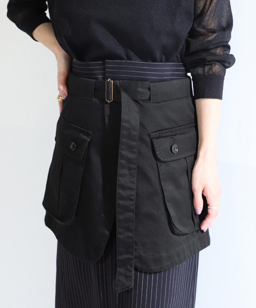 VERMEIL par iena（ヴェルメイユパーイエナ）の「【INSCRIRE/アンスクリア】Twill Unility Pocket Skirt（スカート・レディース・ブラック・MEDIUM）」の19枚目の写真