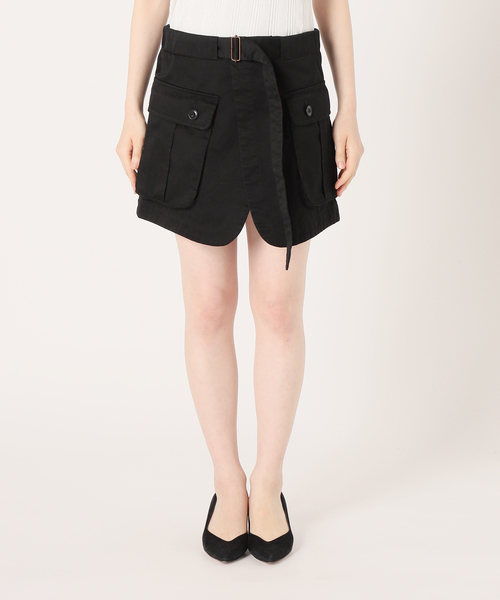 VERMEIL par iena（ヴェルメイユパーイエナ）の「【INSCRIRE/アンスクリア】Twill Unility Pocket Skirt（スカート・レディース・ブラック・MEDIUM）」の22枚目の写真