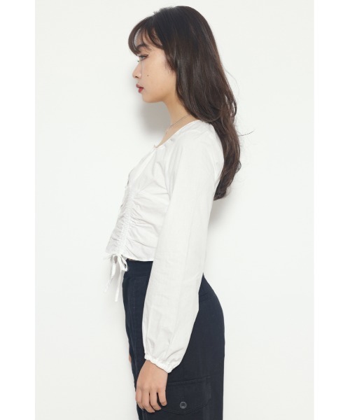 LAGUA GEM（ラグアジェム）の「HEM SHIRRING トップス（Tシャツ