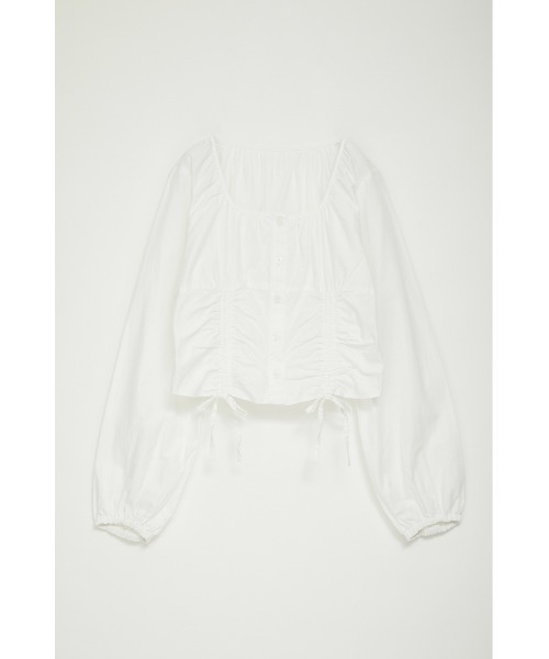 LAGUA GEM(ラグアジェム)の「HEM SHIRRING トップス(Tシャツ/カットソー・レディース・オフホワイト/ブラック・FREE)」の9枚目の写真