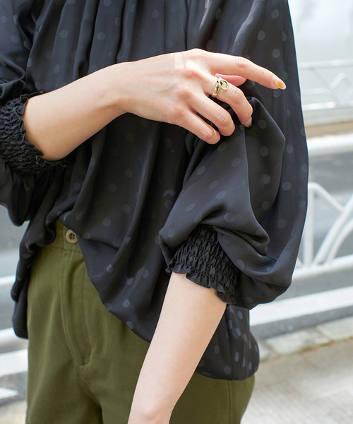《追加》ドットシャーリングブラウス