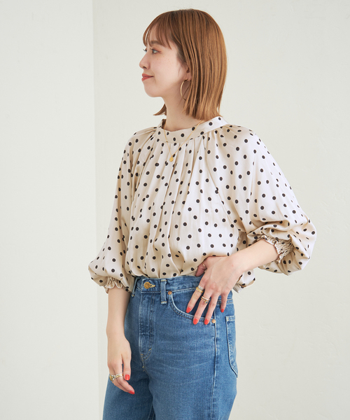 《追加》ドットシャーリングブラウス