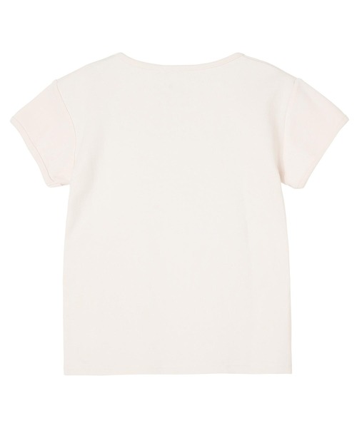 X-girl（エックスガール）の「OVAL LOGO S/S BABY TEE（Tシャツ/カットソー・レディース・イエロー/ホワイト/チャコール・M/S）」の14枚目の写真