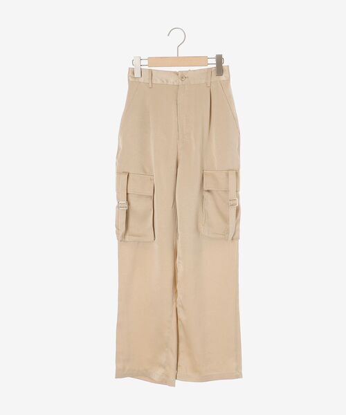 MAJESTIC LEGON(マジェスティックレゴン)の「サテンカーゴパンツ(カーゴパンツ・レディース・ピンク/アイボリー/カーキオリーブ・MEDIUM)」の14枚目の写真