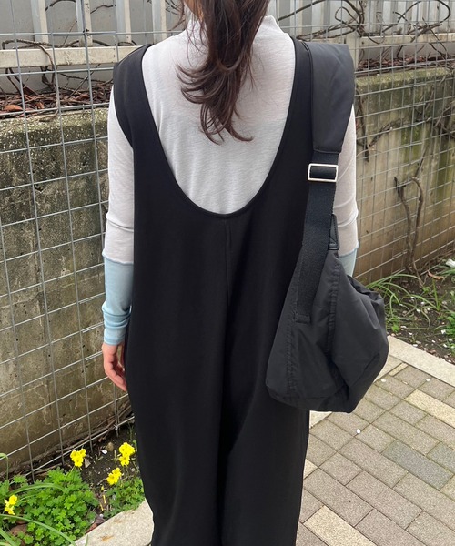 Birthday room（バースデイルーム）の「ZIPあきルーズサロペット（サロペット/オーバーオール・レディース・ブラック・FREE）」の6枚目の写真