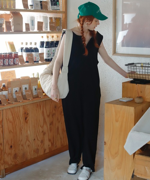 Birthday room（バースデイルーム）の「ZIPあきルーズサロペット（サロペット/オーバーオール・レディース・ブラック・FREE）」の19枚目の写真