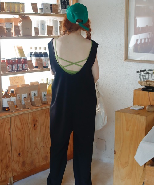 Birthday room（バースデイルーム）の「ZIPあきルーズサロペット（サロペット/オーバーオール・レディース・ブラック・FREE）」の9枚目の写真