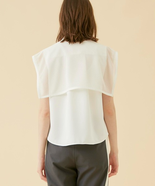 CITY TOKYO（シティトウキョウ）の「チェッカーレースカバーシャツ（シャツ/ブラウス・レディース・サックスブルー/ブラック/ホワイト・FREE）」の8枚目の写真