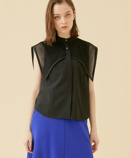 CITY TOKYO（シティトウキョウ）の「チェッカーレースカバーシャツ（シャツ/ブラウス・レディース・サックスブルー/ブラック/ホワイト・FREE）」の13枚目の写真