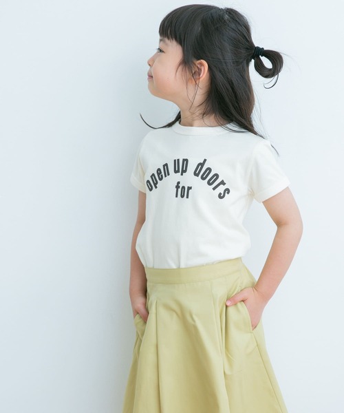 URBAN RESEARCH DOORS（アーバンリサーチドアーズ）の「パイピングロゴTシャツ(KIDS)（Tシャツ/カットソー・キッズ・ブラウン/アイボリー・120/135/105/150）」の3枚目の写真