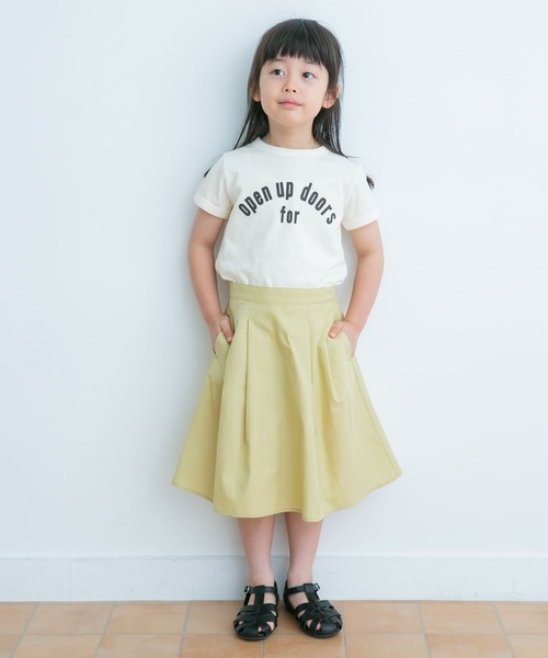 URBAN RESEARCH DOORS（アーバンリサーチドアーズ）の「パイピングロゴTシャツ(KIDS)（Tシャツ/カットソー・キッズ・ブラウン/アイボリー・120/135/105/150）」の4枚目の写真