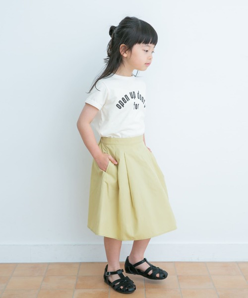 URBAN RESEARCH DOORS（アーバンリサーチドアーズ）の「パイピングロゴTシャツ(KIDS)（Tシャツ/カットソー・キッズ・ブラウン/アイボリー・120/135/105/150）」の6枚目の写真