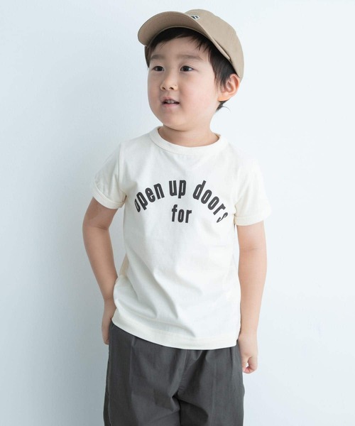 URBAN RESEARCH DOORS（アーバンリサーチドアーズ）の「パイピングロゴTシャツ(KIDS)（Tシャツ/カットソー・キッズ・ブラウン/アイボリー・120/135/105/150）」の7枚目の写真