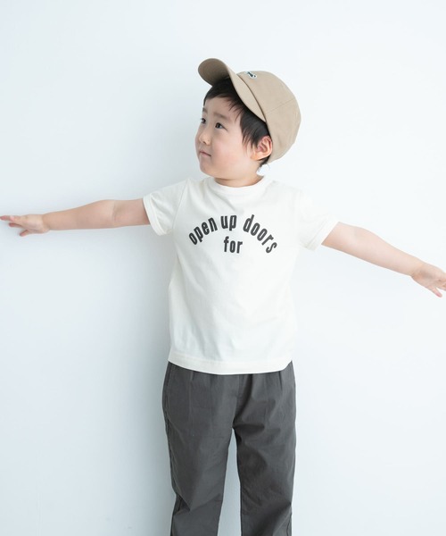 URBAN RESEARCH DOORS（アーバンリサーチドアーズ）の「パイピングロゴTシャツ(KIDS)（Tシャツ/カットソー・キッズ・ブラウン/アイボリー・120/135/105/150）」の8枚目の写真