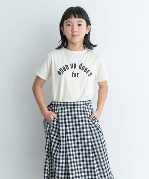 URBAN RESEARCH DOORS（アーバンリサーチドアーズ）の「パイピングロゴTシャツ(KIDS)（Tシャツ/カットソー・キッズ・ブラウン/アイボリー・120/135/105/150）」の11枚目の写真