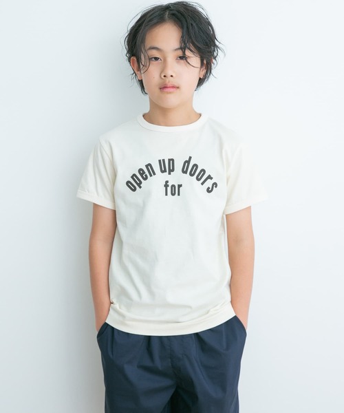 URBAN RESEARCH DOORS（アーバンリサーチドアーズ）の「パイピングロゴTシャツ(KIDS)（Tシャツ/カットソー・キッズ・ブラウン/アイボリー・120/135/105/150）」の13枚目の写真