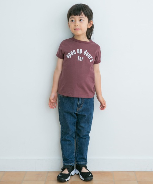 URBAN RESEARCH DOORS（アーバンリサーチドアーズ）の「パイピングロゴTシャツ(KIDS)（Tシャツ/カットソー・キッズ・ブラウン/アイボリー・120/135/105/150）」の18枚目の写真