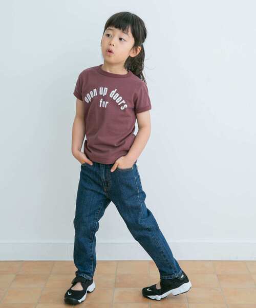 URBAN RESEARCH DOORS（アーバンリサーチドアーズ）の「パイピングロゴTシャツ(KIDS)（Tシャツ/カットソー・キッズ・ブラウン/アイボリー・120/135/105/150）」の19枚目の写真