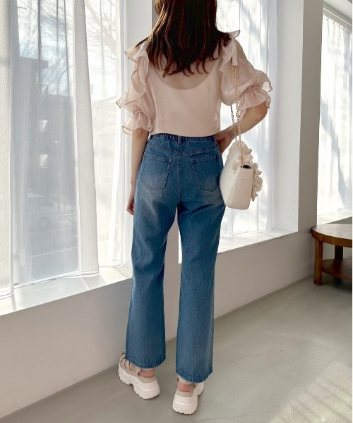 OLIVE des OLIVE（オリーブデオリーブ）の「ラッフルボウタイブラウス（シャツ/ブラウス・レディース・ホワイト/オフホワイト/ピンクベージュ・FREE）」の6枚目の写真