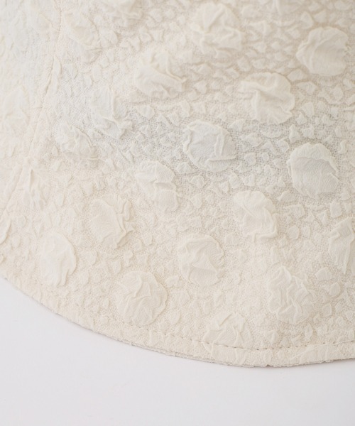 one after another NICE CLAUP（ワンアフターアナザーナイスクラップ）の「しぼしぼドットバケットハット（ハット・レディース・ピンク/ブラック/アイボリー・FREE）」の7枚目の写真