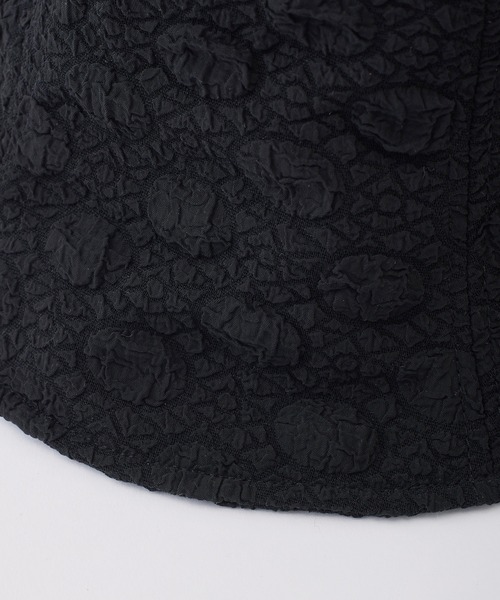 one after another NICE CLAUP（ワンアフターアナザーナイスクラップ）の「しぼしぼドットバケットハット（ハット・レディース・ピンク/ブラック/アイボリー・FREE）」の5枚目の写真