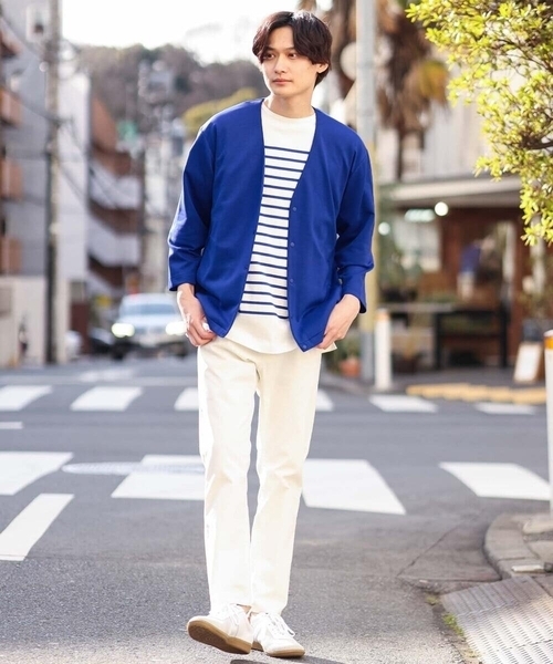 a.v.v（アーヴェヴェ）の「【S-XXL】ライトダンボールカーディガン（カーディガン/ボレロ・メンズ・ミント/ブラック/ライトブルー/ブルー・48/46/44/50）」の6枚目の写真