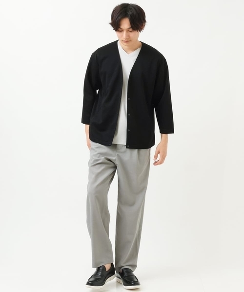 a.v.v（アーヴェヴェ）の「【S-XXL】ライトダンボールカーディガン（カーディガン/ボレロ・メンズ・ミント/ブラック/ライトブルー/ブルー・48/46/44/50）」の8枚目の写真