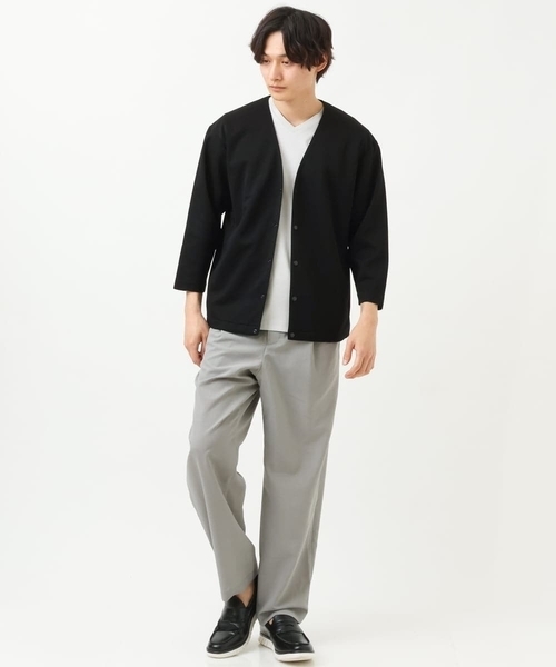 a.v.v（アーヴェヴェ）の「【S-XXL】ライトダンボールカーディガン（カーディガン/ボレロ・メンズ・ミント/ブラック/ライトブルー/ブルー・48/46/44/50）」の9枚目の写真